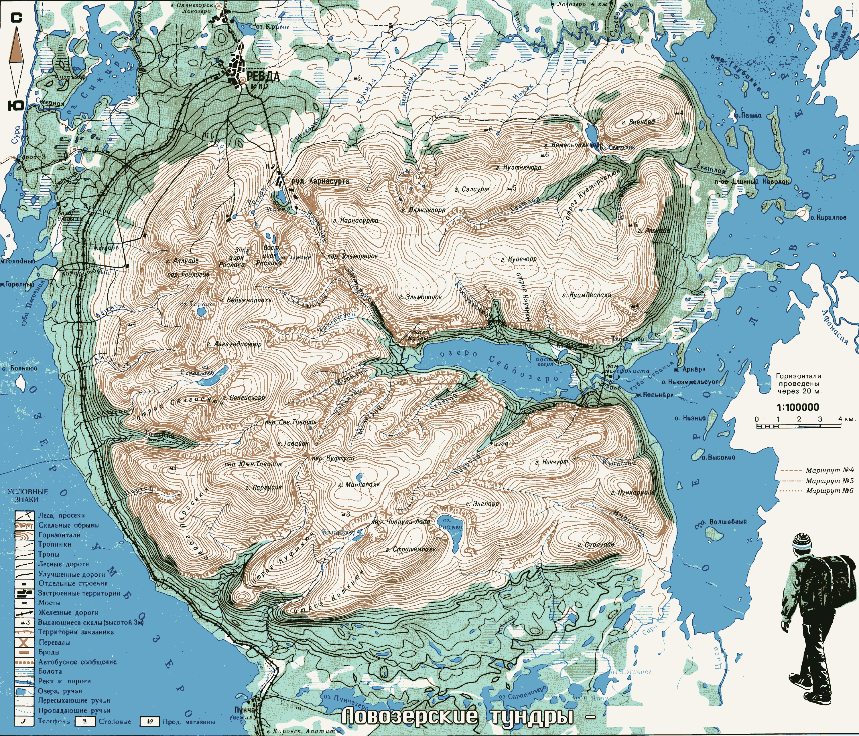 Карта хибины 500 метров